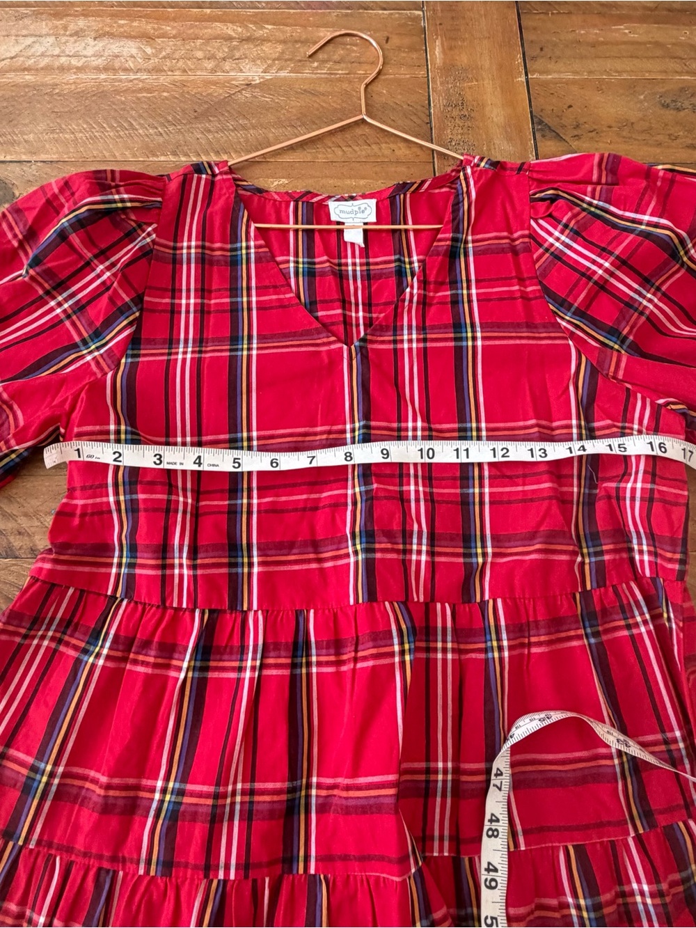 Mud pie ashford plaid top small - Picture 6 of 6